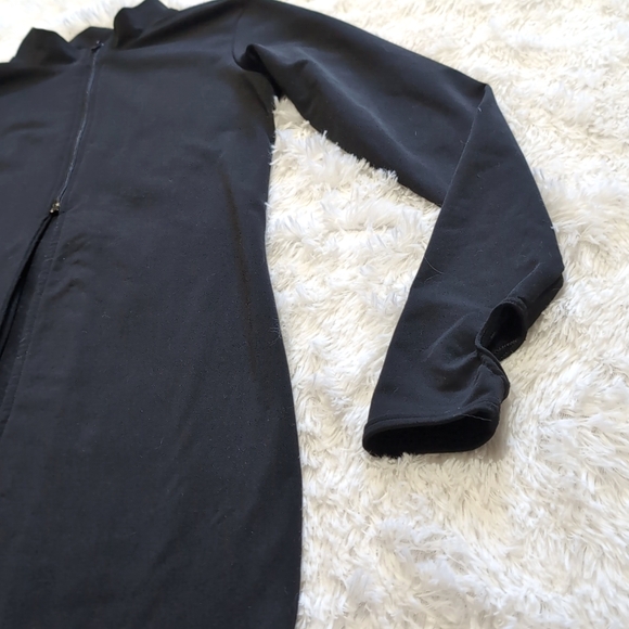 Blackmilk Warm Avant Cardigan Half Zip Split Front Sweater - Black - Picture 6 of 14